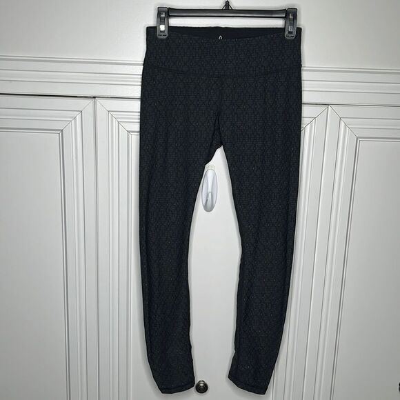 Prana Misty Yoga Leggings Textured Black Gray Jacquard Size S - Picture 1 of 8